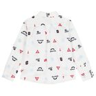 Boys White Logo Shirt, 1, hi-res