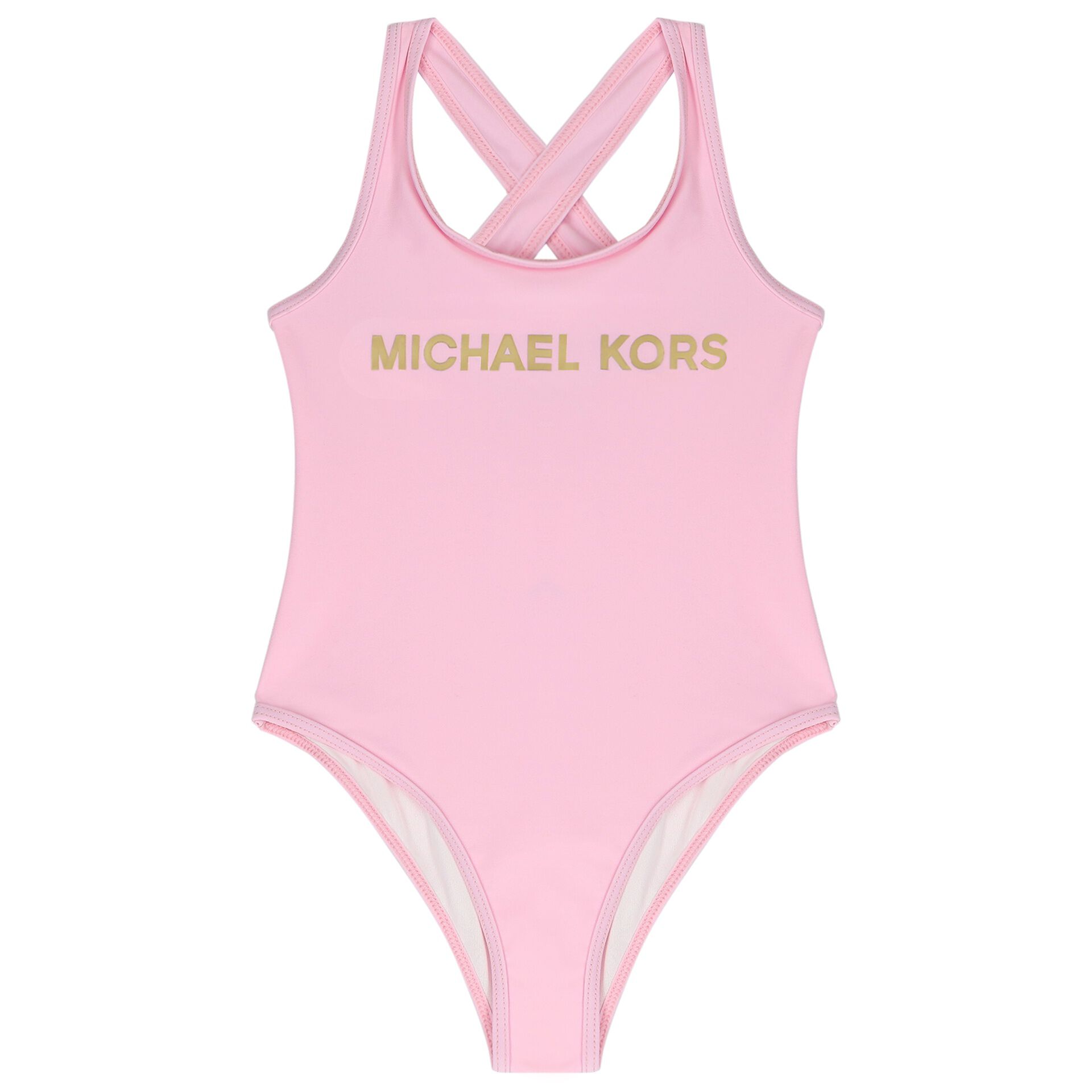 MICHAEL KORS Girls Pink Logo Swimsuit Junior Couture USA