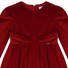 Girls Red Velvet Dress, 1, hi-res