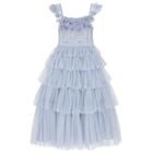 Girls Blue Embellished Tutu Dress, 1, hi-res