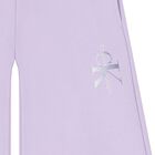 Girls Purple Logo Trousers, 1, hi-res