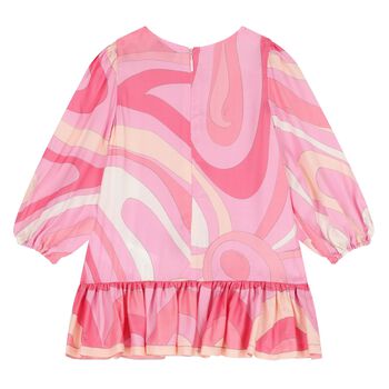 Younger Girls Pink & Ivory Iride Dress
