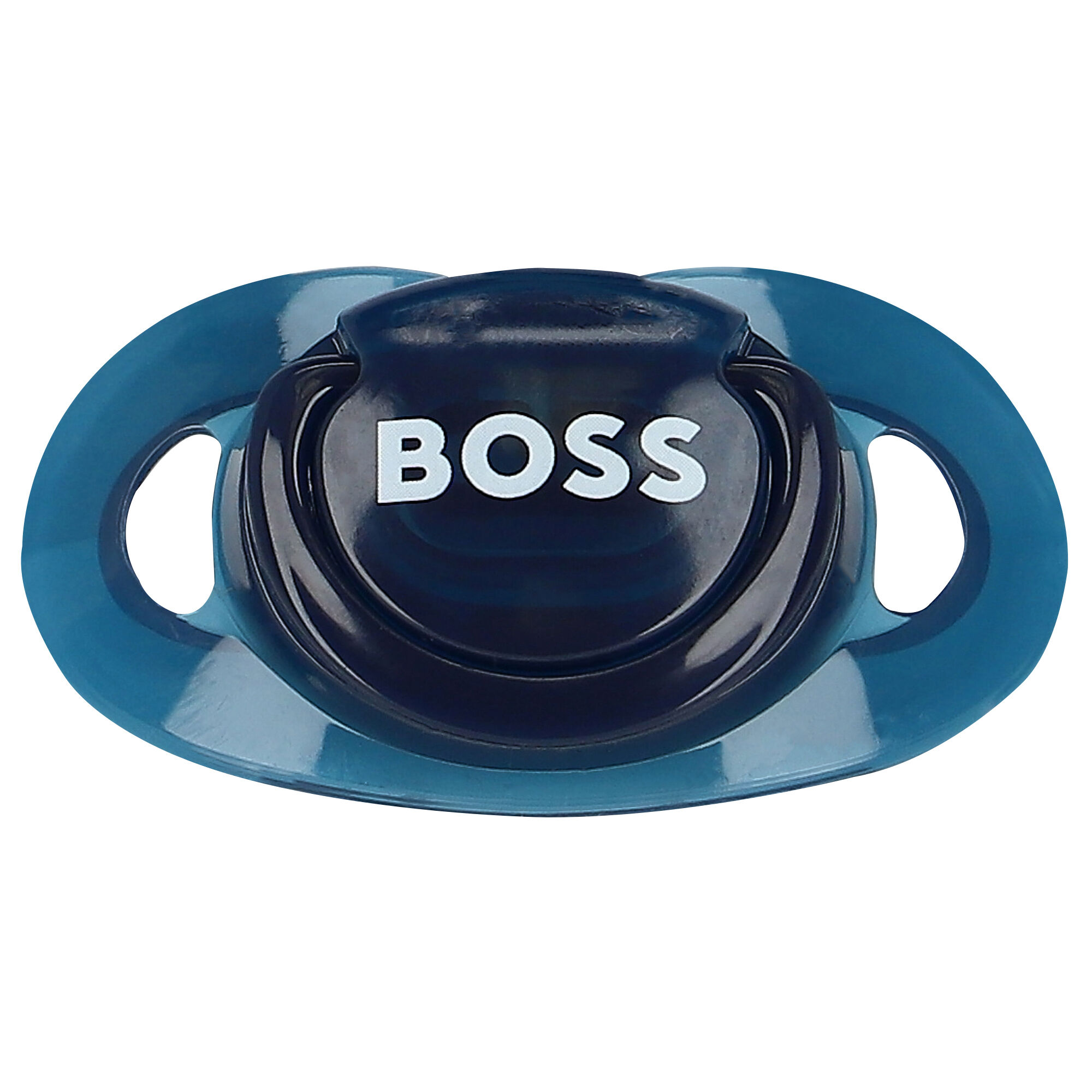 ベイビーボス BOSS Navy Logo Baby Pacifier | Junior Couture USA