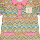 فستان بنات بالشعار بالألوان المتعددة  , 1, hi-res