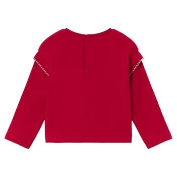 Younger Girls Red Pastry Long Sleeve Top