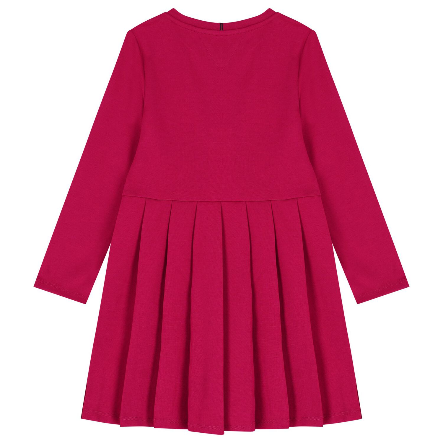 Girls Pink Logo Pleated Dress, 2, hi-res