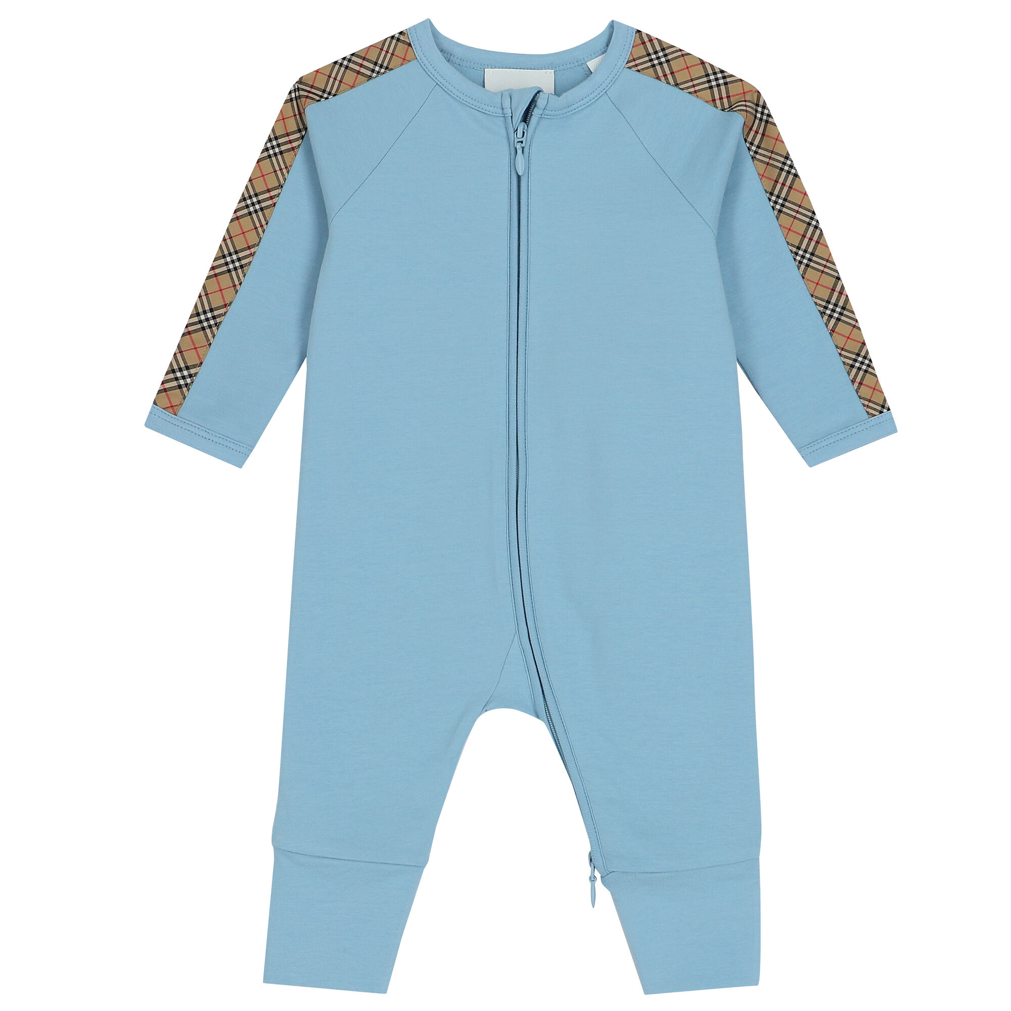Burberry Baby Boys Blue & Beige Romper Gift Set | Junior Couture USA