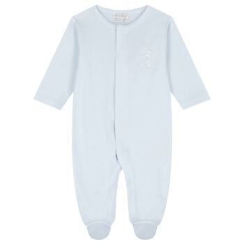 Baby Boys Blue Just Giraffe Babygrow