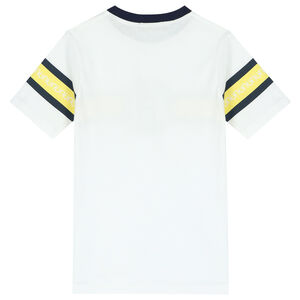 Boys White & Yellow Logo T-Shirt