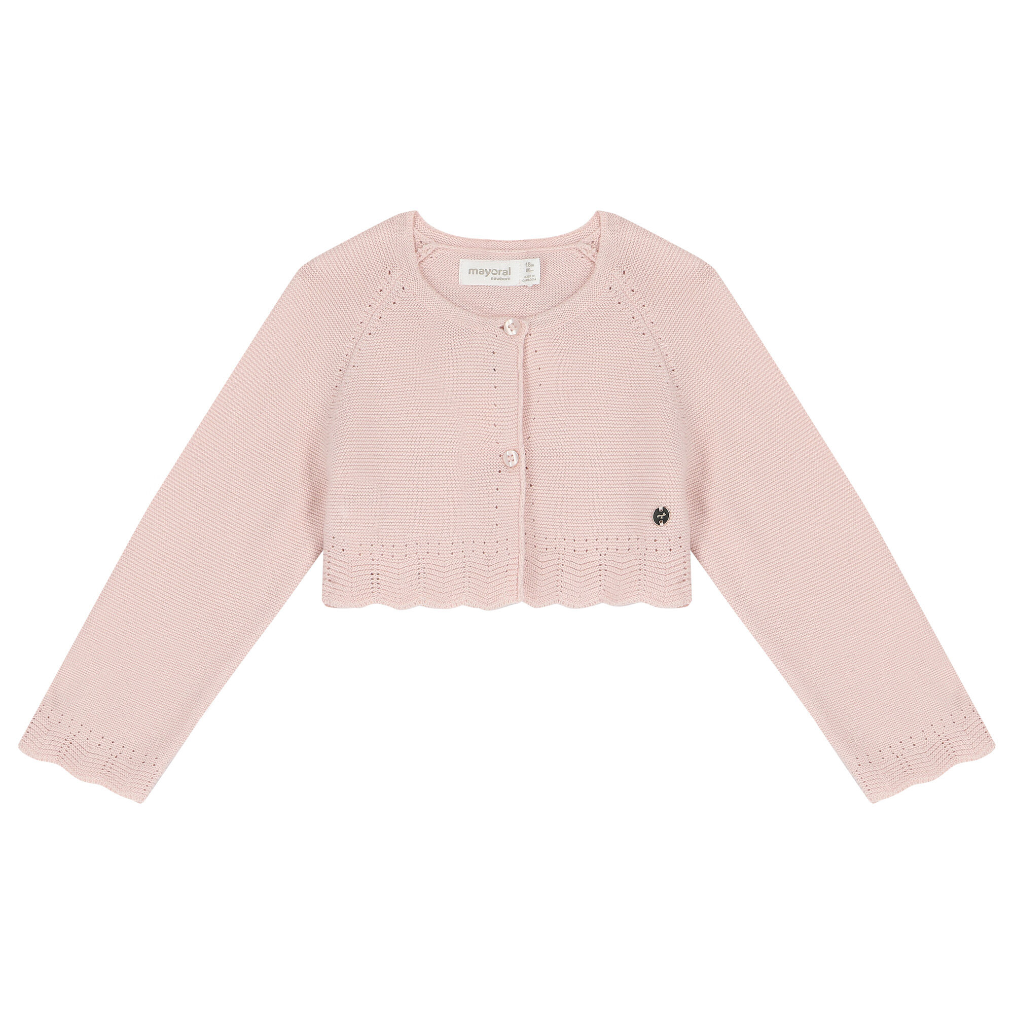 Mayoral Baby Girls Pink Bolero Cardigan Junior Couture