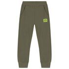 Boys Green Camouflage Tracksuit, 2, hi-res