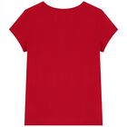 Girls Red Polo Bear T-Shirt, 1, hi-res