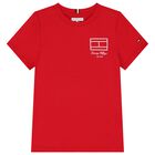 Boys Red Logo T-Shirt, 2, hi-res