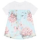 Girls White Logo T-Shirt, 1, hi-res