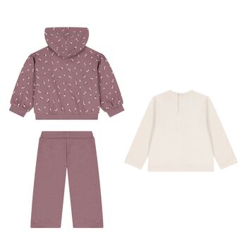 Younger Girls Pink Tracksuit Set