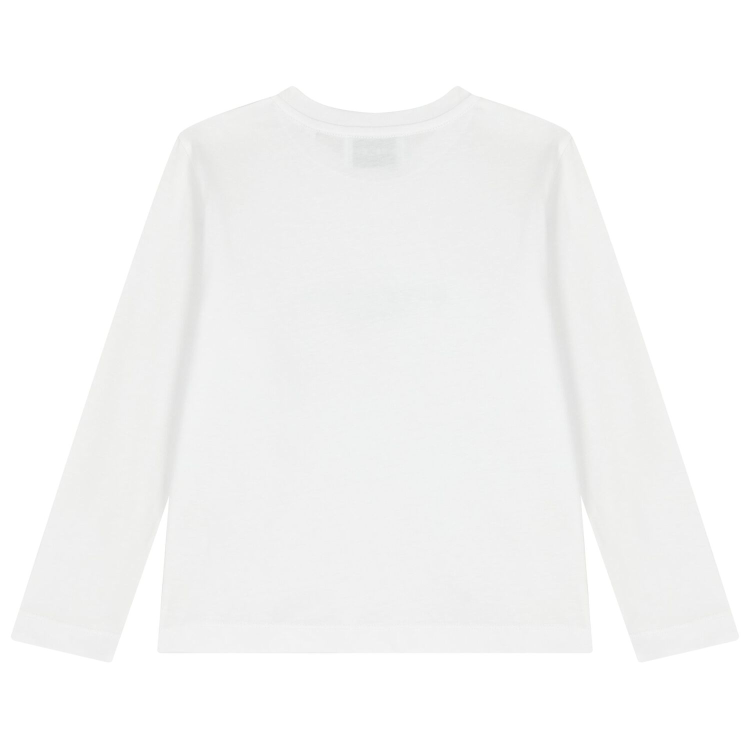 Girls White Logo Long Sleeve Top, 1, hi-res