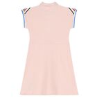 Girls Pink Logo Polo Dress, 2, hi-res