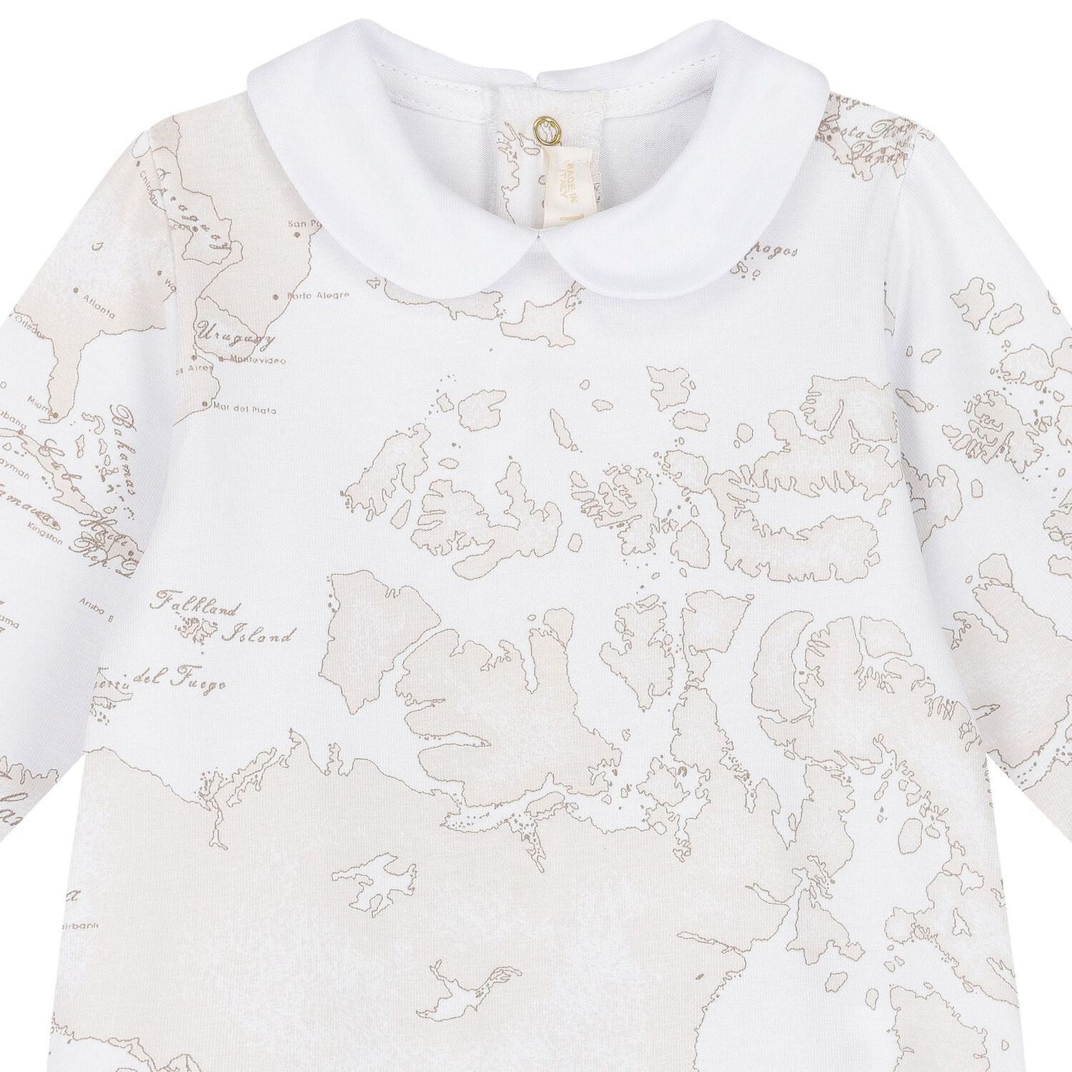 White & Beige Geo Map Babygrow Gift Set, 1, hi-res