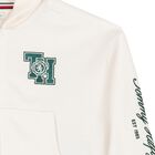 Girls Ivory Crest Logo Hooded Zip Up Top, 1, hi-res