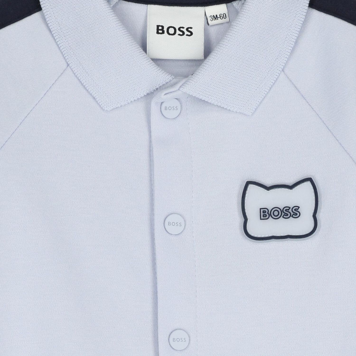 Baby Boys Blue Logo Babygrow, 2, hi-res