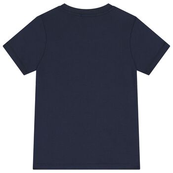 Boys Navy Blue Logo T-Shirt