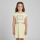 Girls Yellow Logo Dress, 1, hi-res