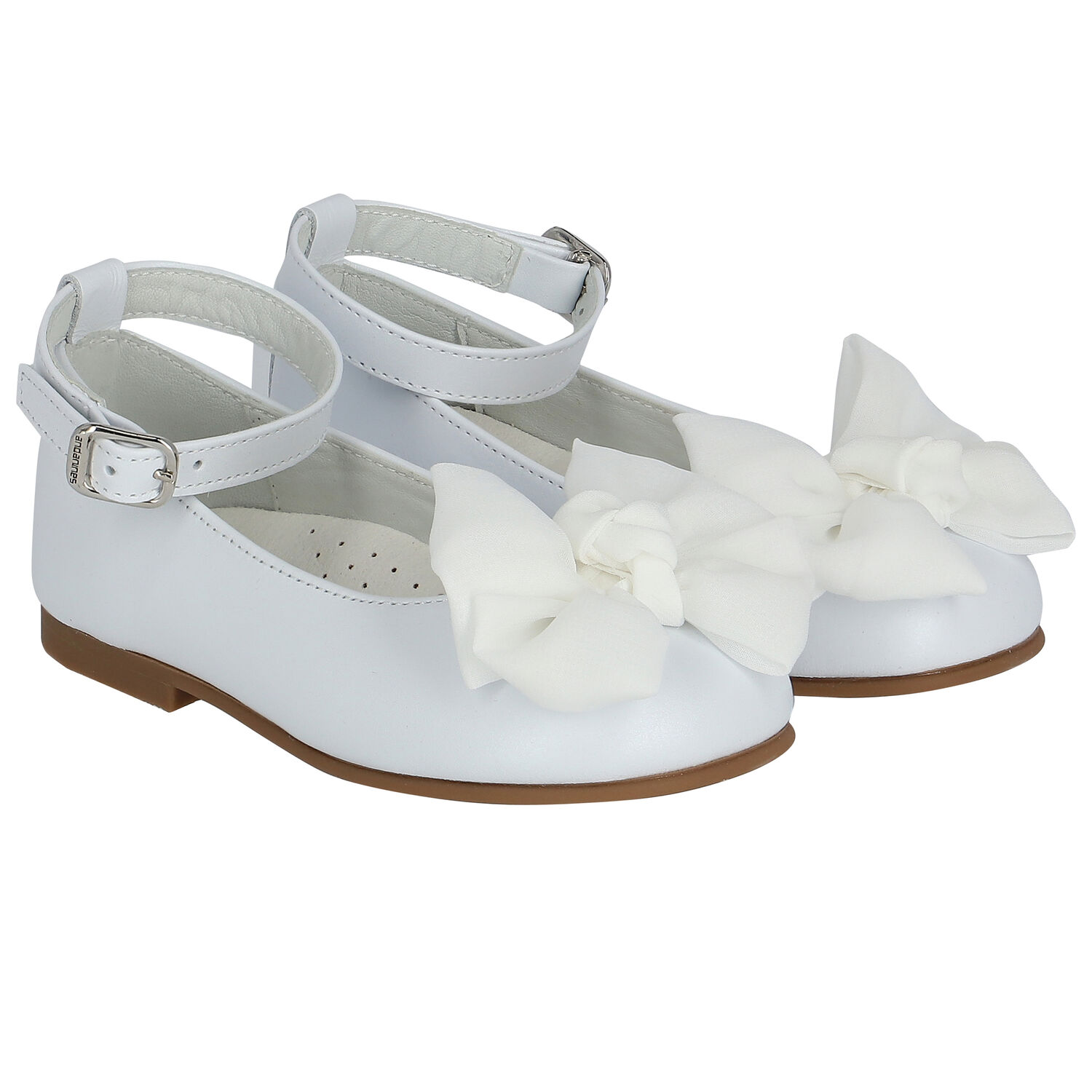 Younger Girls White Bow Shoes, 1, hi-res image number null
