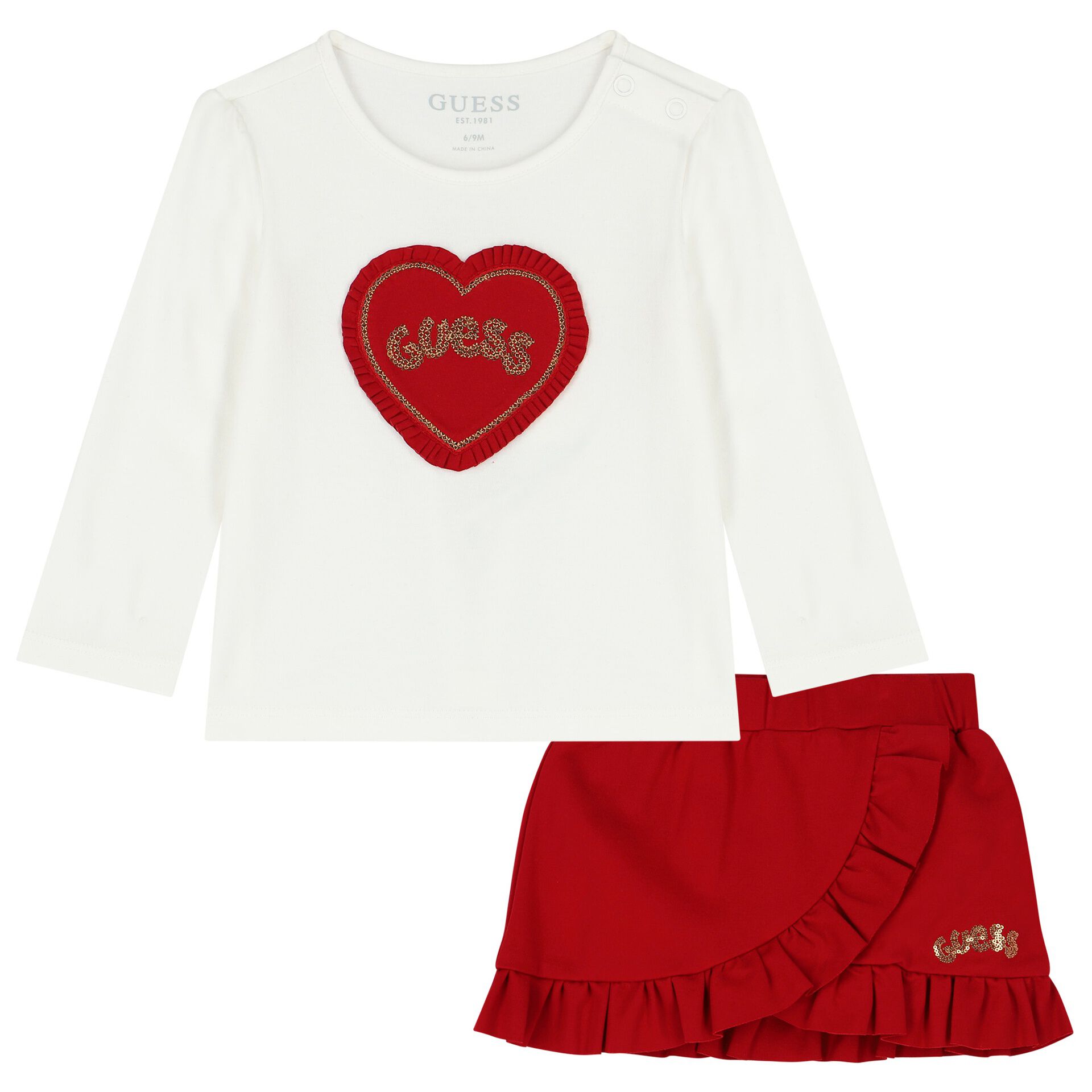 Guess red skirt discount
