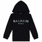 Black Logo Hooded Top, 1, hi-res