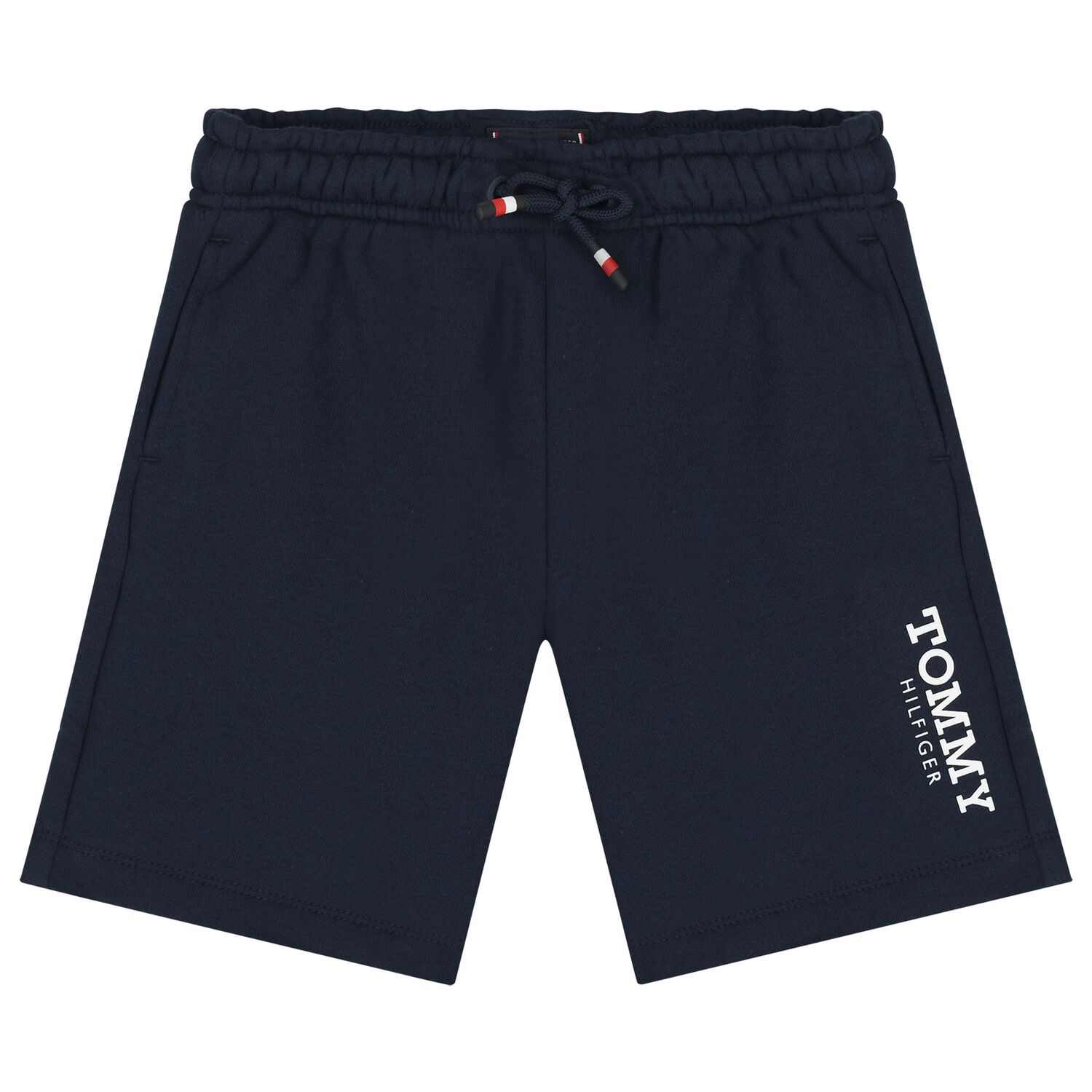 Boys Navy Blue Logo Shorts, 1, hi-res