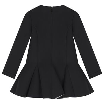 Girls Black Logo Scuba Dress