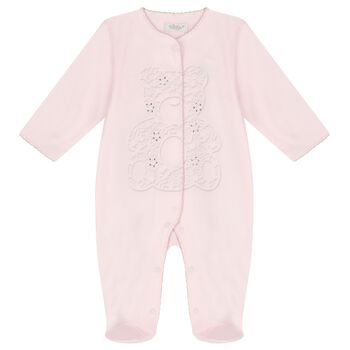 Baby Girls Pink Teddy Bear Babygrow