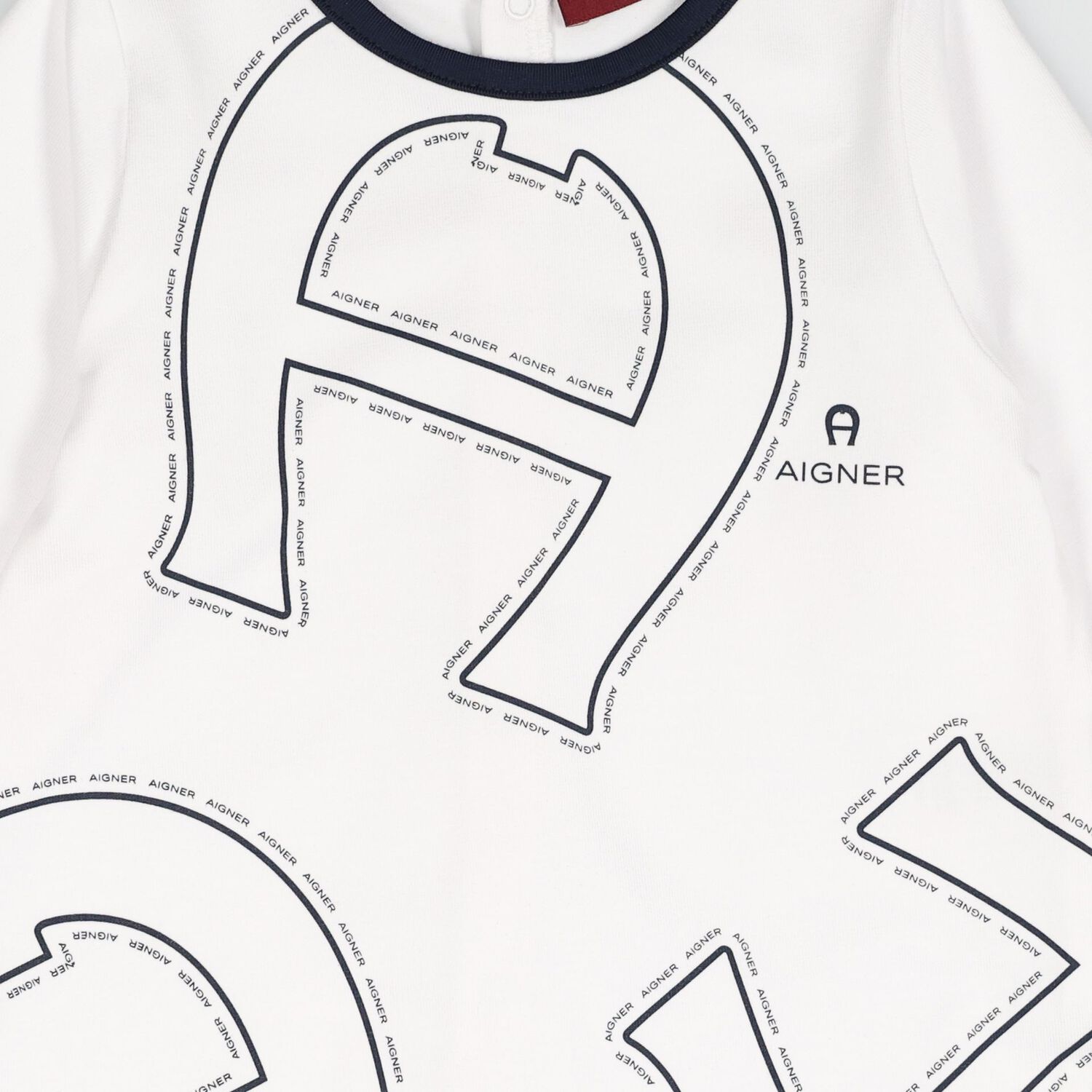 Baby Boys White Logo Babygrow, 1, hi-res