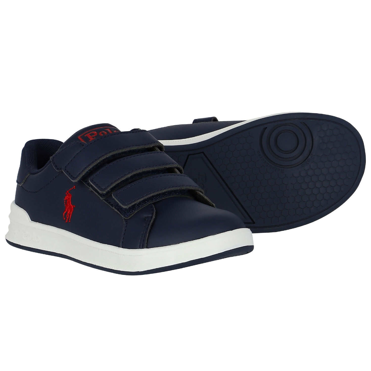 Boys Navy Blue Logo Trainers, 1, hi-res image number null