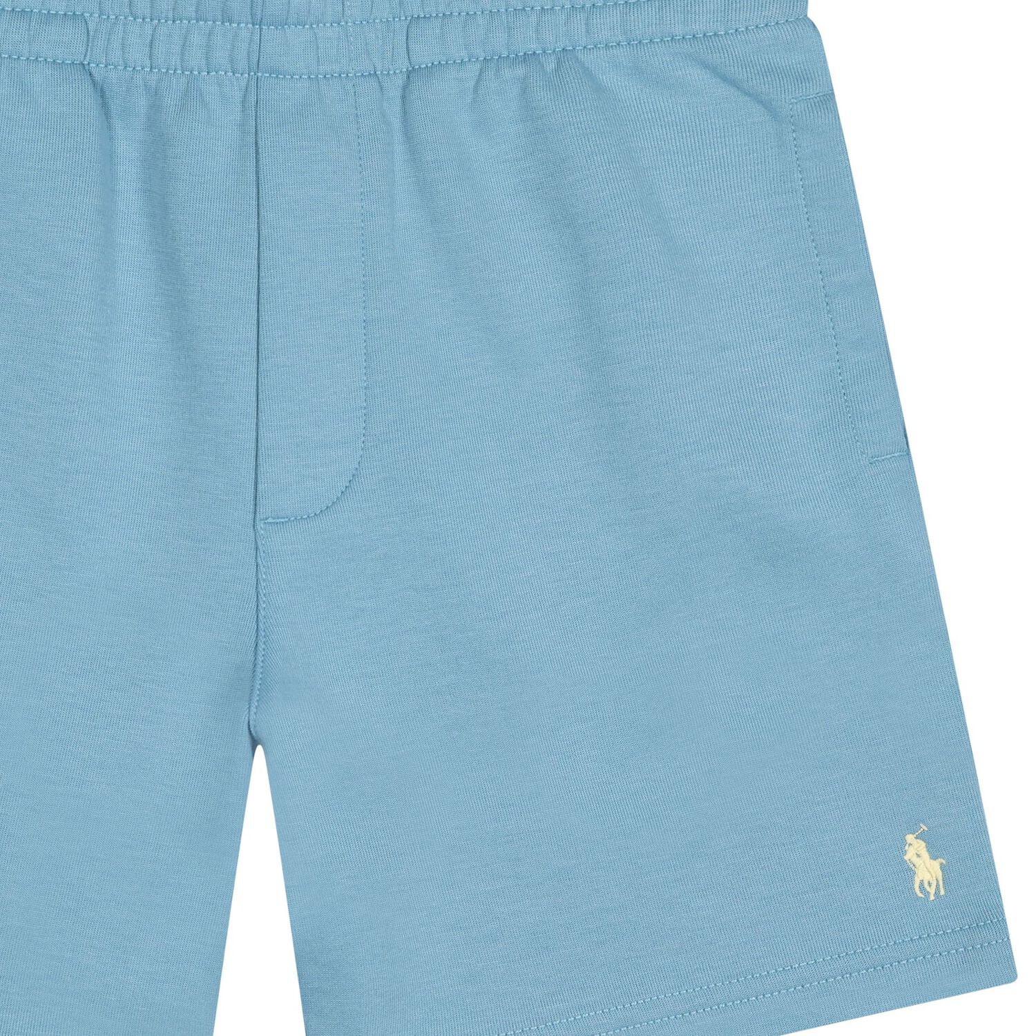 Boys Blue Logo Shorts, 1, hi-res