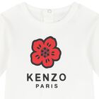 افرول أطفال مزين بزهور بوكي باللون الأبيض والكحلي ( من قطعتين), 1, hi-res