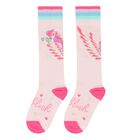 Girls Pink Logo Pegasus Socks, 1, hi-res