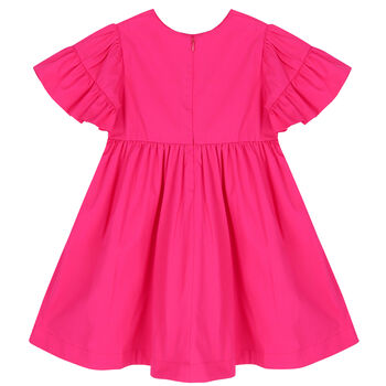 Girls Pink Logo Dress