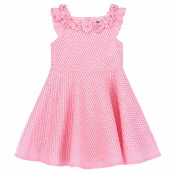 Girls Pink Embellished Dress
