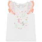 Baby Girls White & Pink Logo Leggings Set, 1, hi-res