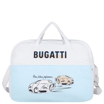 Baby Boys White & Blue Logo Changing Bag