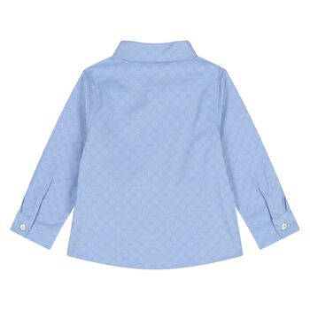 Younger Boys Blue GG Logo Shirt