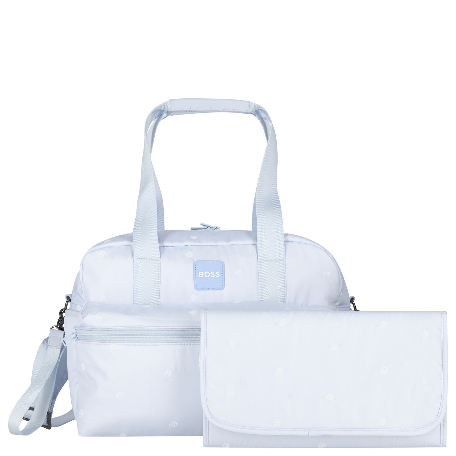 Baby Boys Blue Logo Changing Bag, 2, hi-res