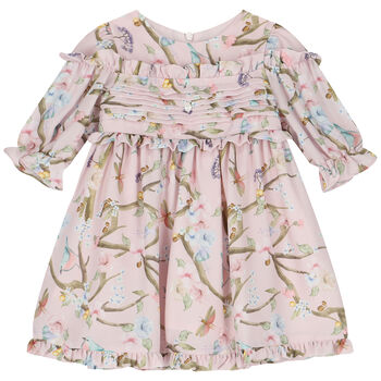 Younger Girls Pink Floral Dress