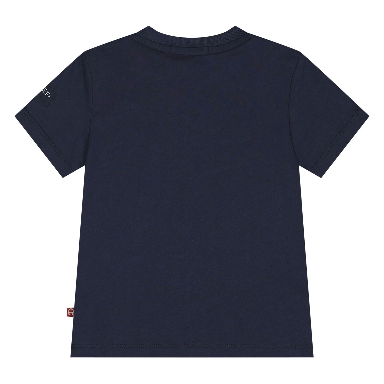 Younger Boys Navy Blue Logo T-Shirt, 2, hi-res