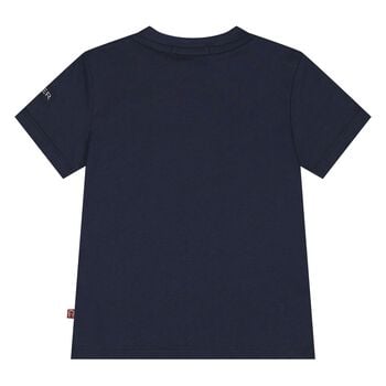 Younger Boys Navy Blue Logo T-Shirt