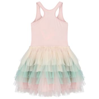 Girls Pink Embellished Tulle Dress