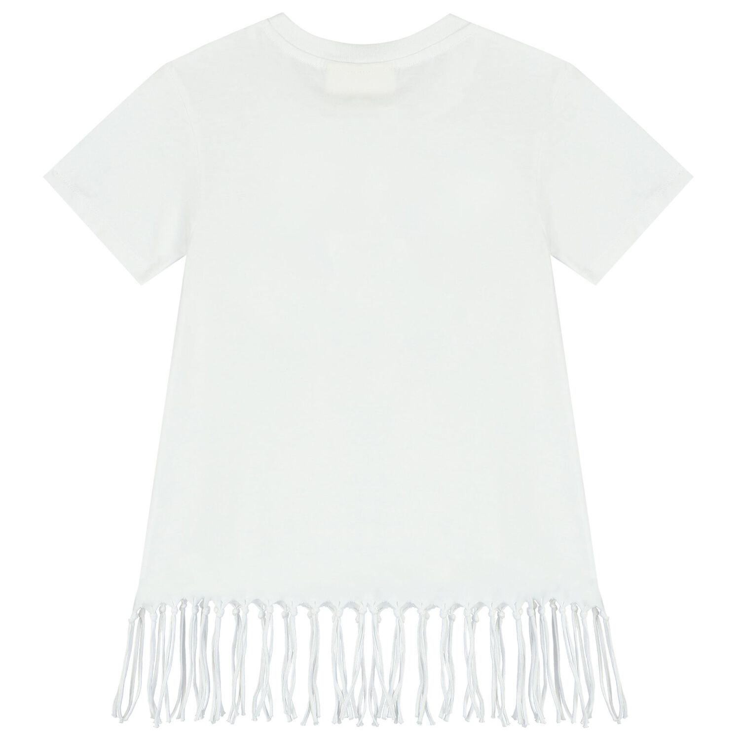 فستان بنات بالشعار باللون الأبيض, 1, hi-res image number null