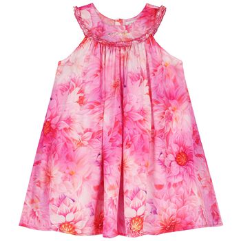 Girls Pink Floral Dress