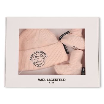 Baby Girls Pink Hat & Bootie Choupette Gift Set